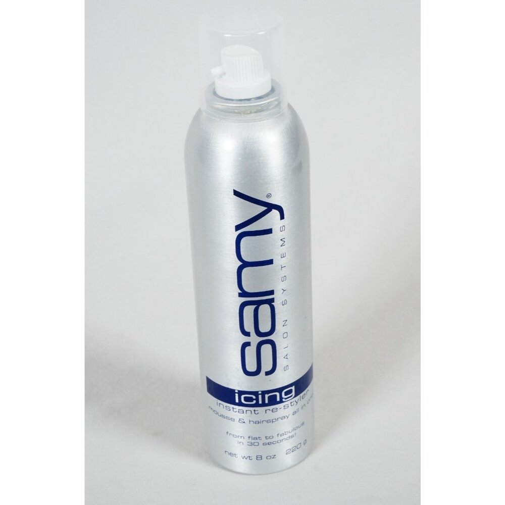8 oz Samy Salon Systems Icing Instant Re-Styler Mousse & Hairspray In One NEW